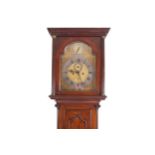 George III period mahogany long case clock