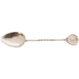 Sterling silver golf themed teaspoon