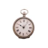 Nineteenth-century Swiss silver fob watch