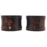 Pair of nineteenth-century Russian lacquered vases