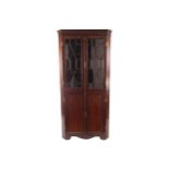 George III period mahogany corner cabinet