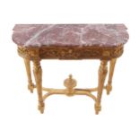 Nineteenth-century carved giltwood console table
