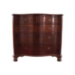 George III period mahogany serpentine chest