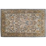 SILK AND WOOL QUM NORTHCENTRAL PERSIAN HUNTING RUG