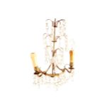 SET OF FOUR CRYSTAL WALL LIGHTS 36 cm. high; 26 cm. wide (4) Worldwide shipping available. Contact