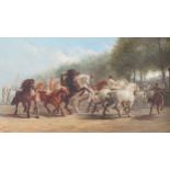 AFTER ROSA BONHEUR (FRENCH, 1822-1899) The horse fair Oil on canvas 35 x 65 cm. Worldwide shipping