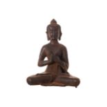 EARLY CAST-IRON BUDDHA in a seated position 23 cm. high Worldwide shipping available. Contact