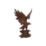 LARGE BRONZE STUDY OF AN EAGLE WITH OUTSWEPT WINGS 80 cm. high; 70 cm. wide Worldwide shipping