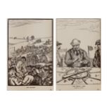 JACK B. YEATS (IRISH, 1871-1957) The winner The arrow game Prints 20 x 14 cm. (2) Worldwide shipping