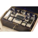 REGENCY PERIOD BRASS-BOUND COROMANDEL CASED SILVER MOUNTED TRAVELLING VANITY SET Retailers Hunt