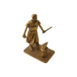 BRASS FIGURE OF A BLACKSMITH Worldwide shipping available. Contact shipping@sheppards.ie for