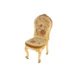 NINETEENTH-CENTURY CARVED GILT FRAMED AND TAPESTRY UPHOLSTERED LADY’S CHAIR Worldwide shipping