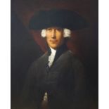 AMERICAN SCHOOL/ENGLISH SCHOOL EIGHTEENTH-CENTURY Portrait of a gentleman in a grey coat, wearing