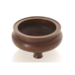 CHINESE QING PERIOD BRONZE CENSER seal mark to base 4.5 cm. diameter Worldwide shipping available.