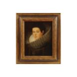 DUTCH SCHOOL Portrait of a lady wearing a ruff Oil on canvas 47 x 38 cm. Worldwide shipping