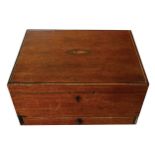 GEORGIAN MAHOGANY AND SHELL INLAID DEED BOX Worldwide shipping available. Contact shipping@