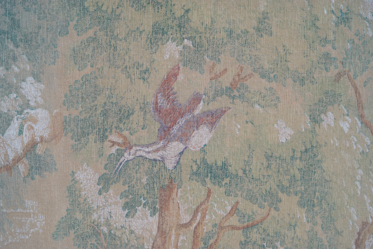 LARGE PICTORIAL WALL HANGING depicting exotic birds in a forest 190 cm. high; 180 cm. wide Worldwide - Image 3 of 3