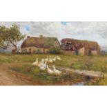 W. HENDERSON NESFIELD COTTAGE Signed oil on canvas, dated 1894 23 x 38 cm. Worldwide shipping