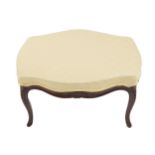 EIGHTEENTH-CENTURY PERIOD HEPPLEWHITE STOOL the rectangular serpentine shaped seat, above a carved