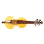 SILVER AND EGG YOLK AMBER BROOCH in the form of a violin Worldwide shipping available. Contact