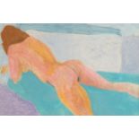 FRANCIS BUNCH MORAN (IRISH, 1928-2002) Resting nude Watercolour Signed 19 x 27 cm. Worldwide