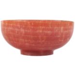 CHINESE RED JADE BOWL 11 cm. diameter