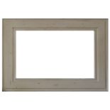 PAINTED PINE OVER MANTLE MIRROR 106 cm. wide; 80 cm.high