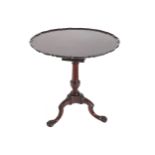 IRISH EIGHTEENTH-CENTURY MAHOGANY SILVER TABLE, CIRCA 1760 73 cm. high; 73 cm. diameter