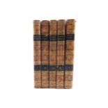 THE WORKS OF ROBERT BURNS 5 volumes. Cadell, London 1809. Full contemporary gilt calf. (5).