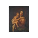 ITALIAN SCHOOL Madonna and child Oil on canvas (unframed) 73 x 59 cm.