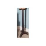 NINETEENTH-CENTURY MAHOGANY TORCHERE the circular dished top, above a reeded column and platform