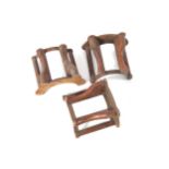 LOT OF THREE NINETEENTH-CENTURY MAHOGANY AND CAST-IRON WALL MOUNTED TACK RACKS Musgraves of