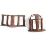 TWO MUSGRAVES TACK RACKS 33 cm. wide; and 22 cm. wide