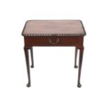 EIGHTEENTH-CENTURY MAHOGANY SIDE TABLE, CIRCA 1760 the rectangular top with a gadrooned border and