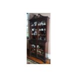 EDWARDIAN MAHOGANY CHIPPENDALE BOOKCASE the superstructure with a moulded and blind fretwork