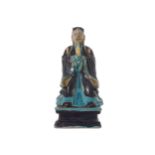 CHINESE FIGURE OF A DAOIST DEITY OR DIGNITARY