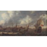 FOLLOWER OF SIMON DE VLIEGER (DUTCH, 1601-1653) Man of war ships returning to port Oil on panel