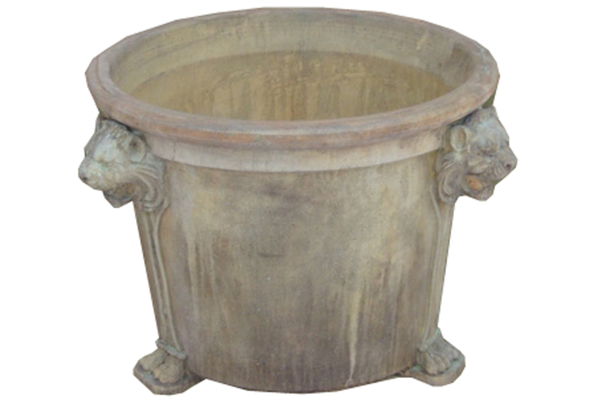 PAIR LARGE TERRACOTTA PLANTERS Each of rectangular form 70 x 54 cm. (2)