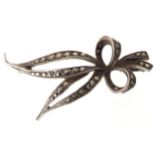 FRENCH 1950ÕS SILVER AND MARCASITE FLOWER BROOCH