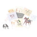 BRIAN MERRY (IRISH) Numerous sketches and drawings of horses Various sizes Various sizes