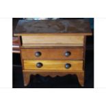 EDWARDIAN MINIATURE CHEST OF DRAWERS 20 cm. high
