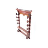 NINETEENTH-CENTURY MAHOGANY WHIP RACK 120 cm. high; 85 cm. wide; 16 cm. deep