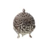 INDO-PERSIAN SILVER PEPPERETTE, CIRCA 1890 by VK Kutch 7 cm. high