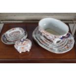 GROUP OF SEVEN GRADUATED MASONÕS IRONSTONE PLATTERS AND TWO TUREENS Retailer Higginbottam,