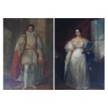 ATTRIBUTED TO THOMAS PHILLIPS, RA (1770-1857) A pair of full length portraits of The Duke and