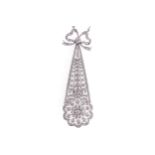 DIAMOND NECKLACE set with round brilliant cut diamonds on 18 ct. white gold chain