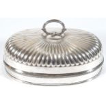 REGENCY FLUTED SILVER PLATED MEAT DISH COVER