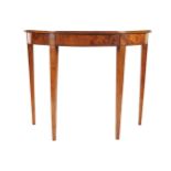 PAIR OF GEORGE III SATINWOOD AND FRUITWOOD CROSSBANDED PIER TABLES, CIRCA 1800 each with an