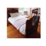 FINE PAIR OF EDWARDIAN MAHOGANY TWIN BEDS Complete 92 cm. wide (2)