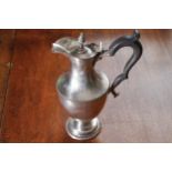 GEORGE III CRESTED SHEFFIELD PLATED WATER JUG 25 cm. high